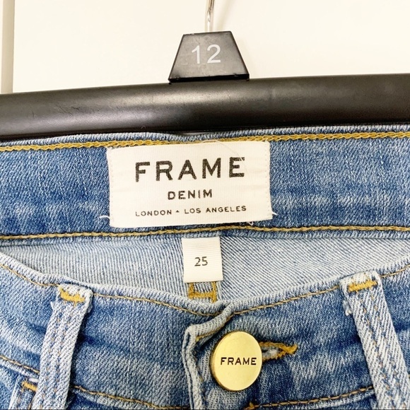 FRAME Le Skinny De Jeanne Miramonte Distressed Jeans Size 25 - Picture 6 of 7